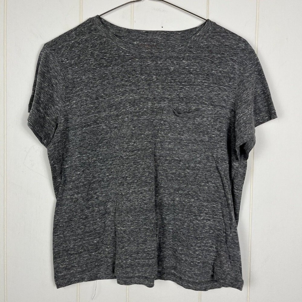 Arizona Jean Women Semi-Fit Pocket Tee Medium Grey Heather TShirt Short Sleeve